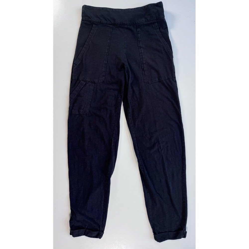 Known Supply Organic Cotton Comfort Tapered Pants Womens XSmall Faded Black Yoga